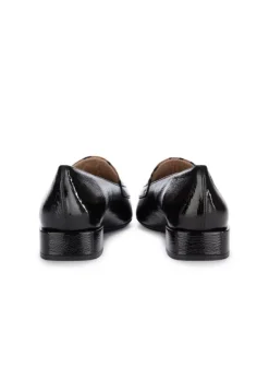 IL BORGO FIRENZE | FLACHE SCHUHE LEDER SCHWARZ LEOPARD Clearance