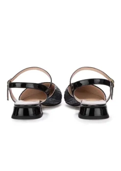 IL BORGO FIRENZE | SLINGBACK RAFIA VERNICIE SCHWARZ Outlet