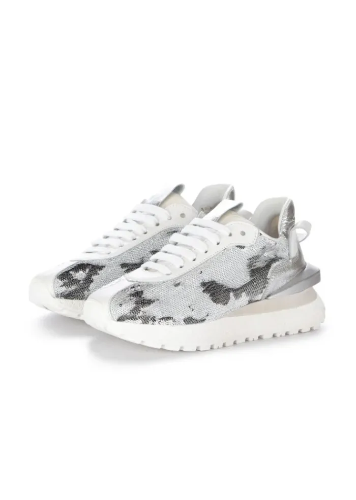 JUICE | SNEAKER PAILETTEN WEIß GRAU Clearance
