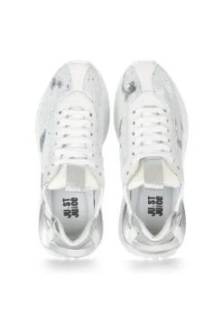 JUICE | SNEAKER PAILETTEN WEIß GRAU Clearance