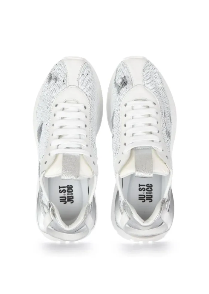 JUICE | SNEAKER PAILETTEN WEIß GRAU Clearance