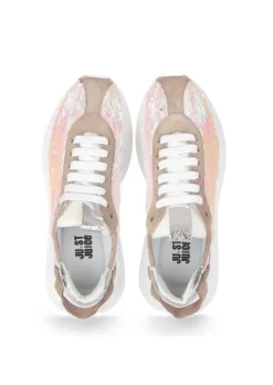 JUICE | SNEAKER PAILETTEN BRAUN ROSA GRAU Clearance