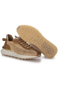 JUICE | SNEAKER RAFFIA LEDER BRAUN Outlet