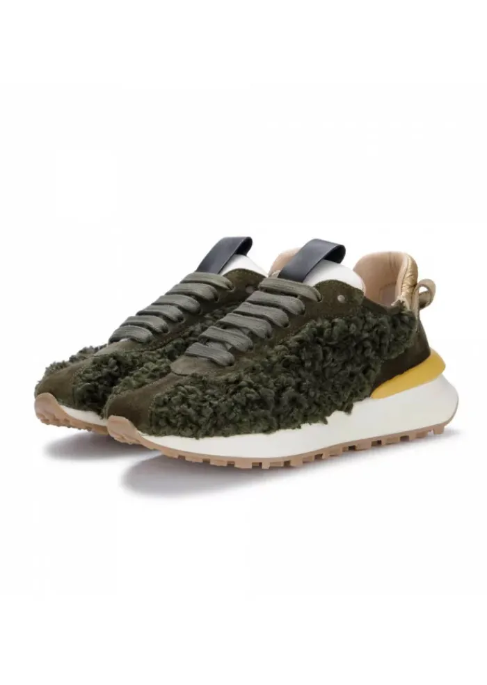 JUICE | SNEAKERS PELLICCIA GRÜN GELB Clearance