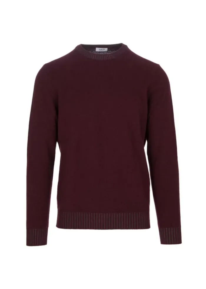 JURTA | PULLOVER GOVA MERINOWOLLE BORDEAUX Discount