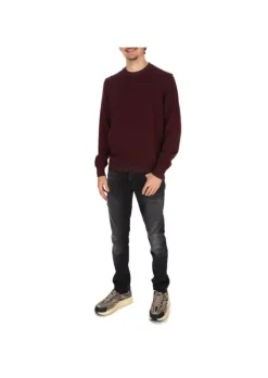 JURTA | PULLOVER GOVA MERINOWOLLE BORDEAUX Discount