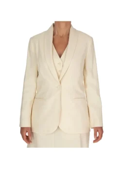 KARTIKA | BLAZER JACKE EINREIHIGER VERSCHLUSS CREMEWEIß Sale