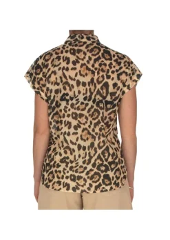 KARTIKA | BLUSE SCHLEIFENAUSSCHNITT LEOPARD Hot