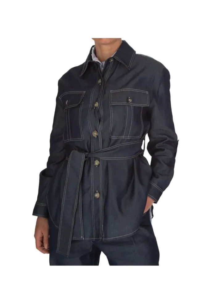 KARTIKA | JACKET GÜRTEL DENIM BLAU Fashion