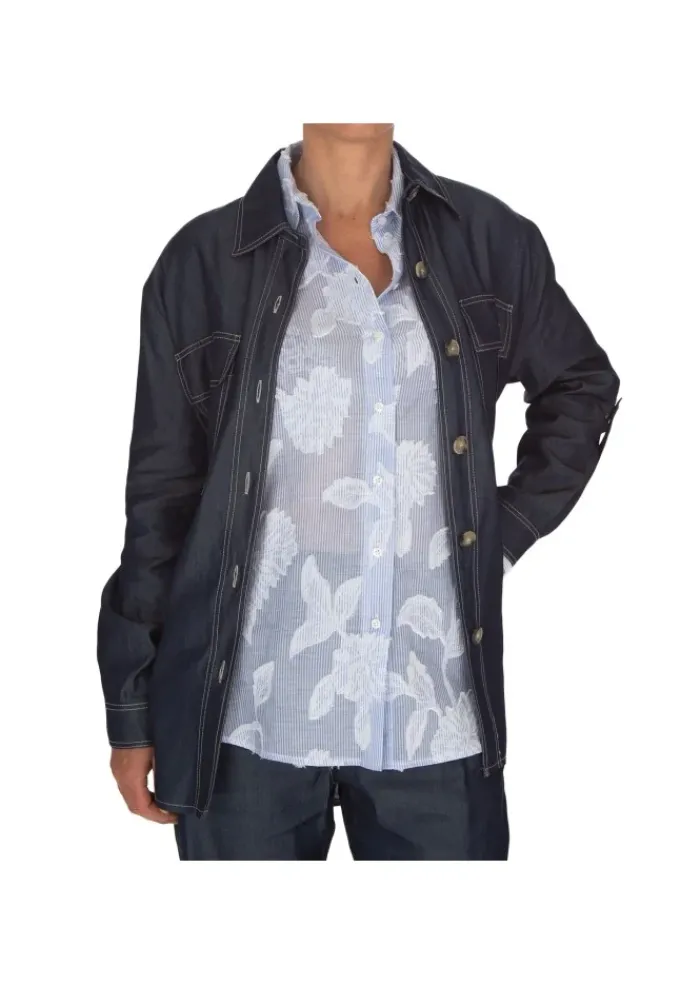 KARTIKA | JACKET GÜRTEL DENIM BLAU Fashion