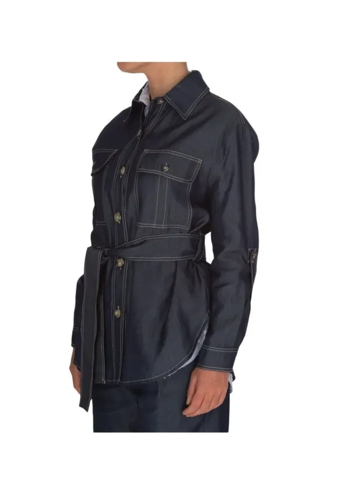 KARTIKA | JACKET GÜRTEL DENIM BLAU Fashion