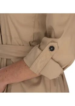 KARTIKA | KURZER TRENCHCOAT VERSTELLBAREM TAILLENGÜRTEL BEIGE Fashion