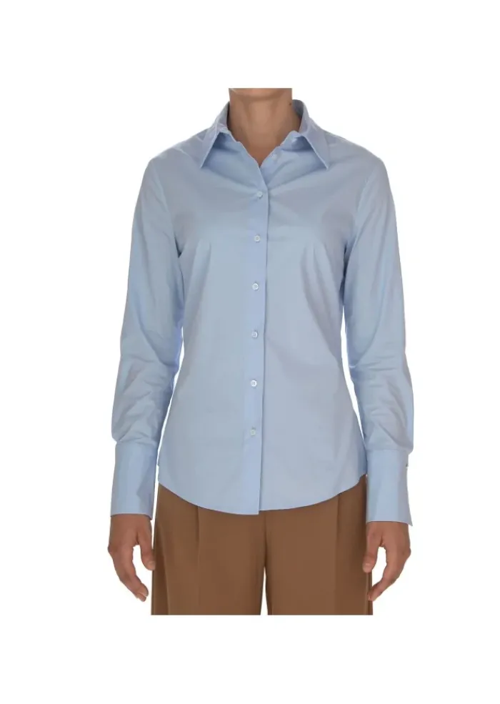 KARTIKA | TAILLIERTES HEMD HELLBLAU Sale