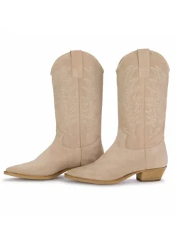 LEMARE' LEMARE' | TEXAN STIEFEL LONDON ECRU New