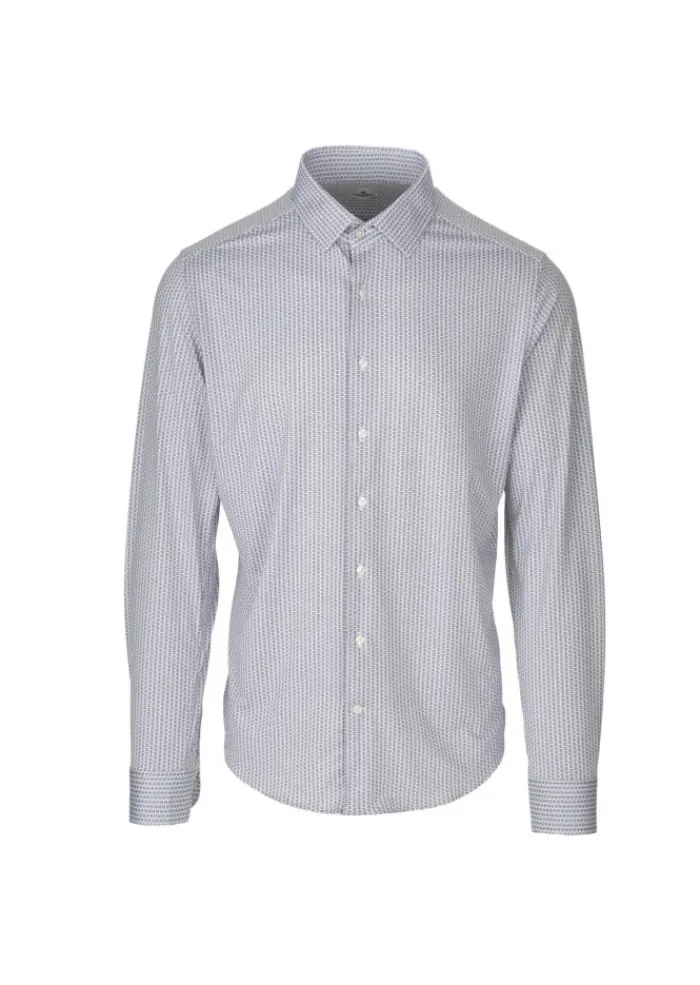 LIBERTY ROSE | HEMD BLAKE MIKROMUSTER BLAU WEIß Clearance