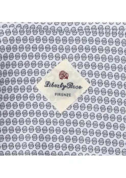LIBERTY ROSE | HEMD BLAKE MIKROMUSTER BLAU WEIß Clearance