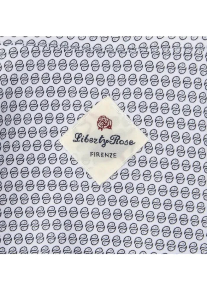 LIBERTY ROSE | HEMD BLAKE MIKROMUSTER BLAU WEIß Clearance