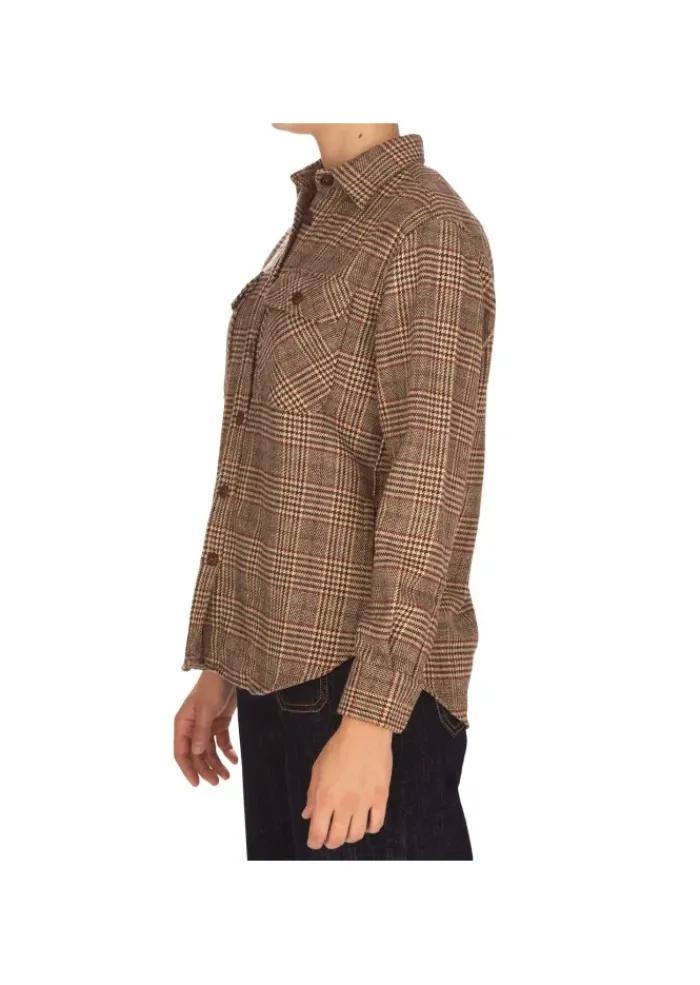 LIBERTY ROSE | JACKE HEMD NEVADA BEIGE BORDEAUX BRAUN Fashion