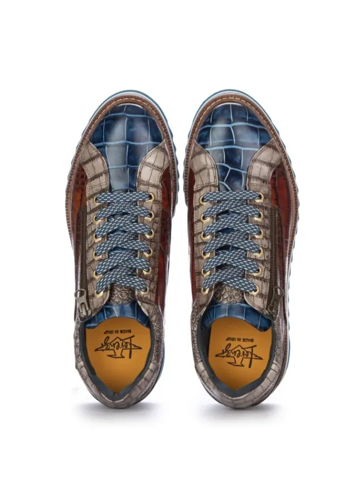 LORENZI | SCHNÜRSCHUHE BUGATTI COBALTO BLAU BRAUN New