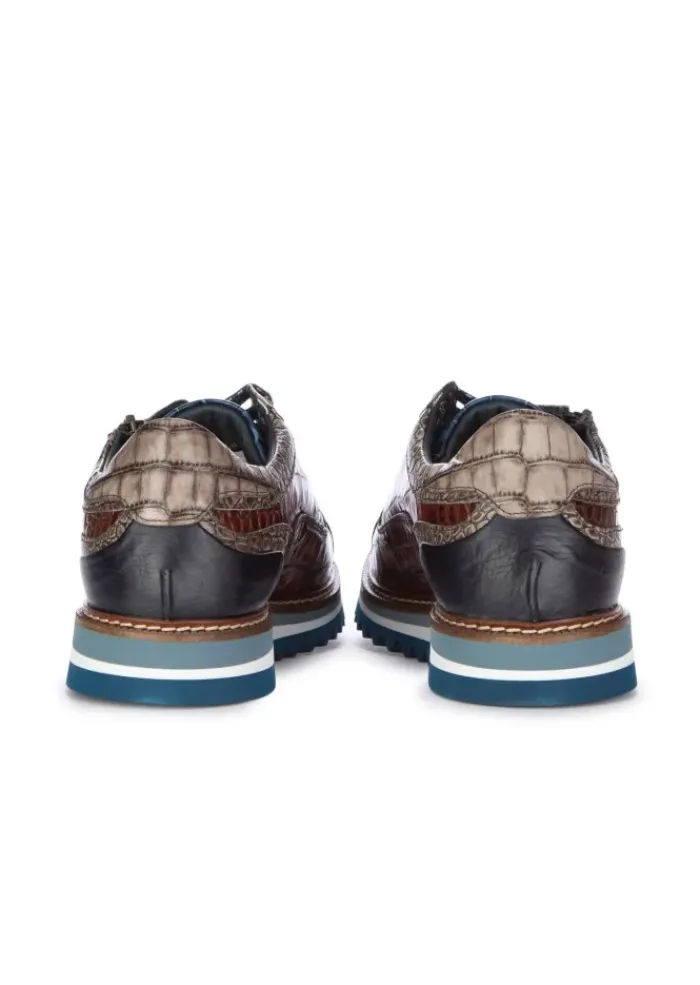 LORENZI | SCHNÜRSCHUHE BUGATTI COBALTO BLAU BRAUN New