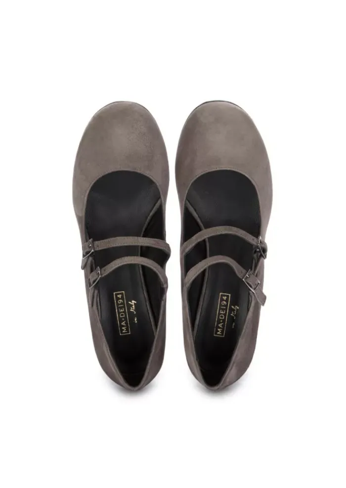 MA+DE 94 | ABSATZSCHUHE WILDLEDER GRAU Clearance