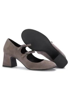 MA+DE 94 | ABSATZSCHUHE WILDLEDER GRAU Clearance