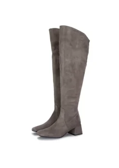 MA+DE 94 | HOHE STIEFEL WILDLEDER TAUPE New