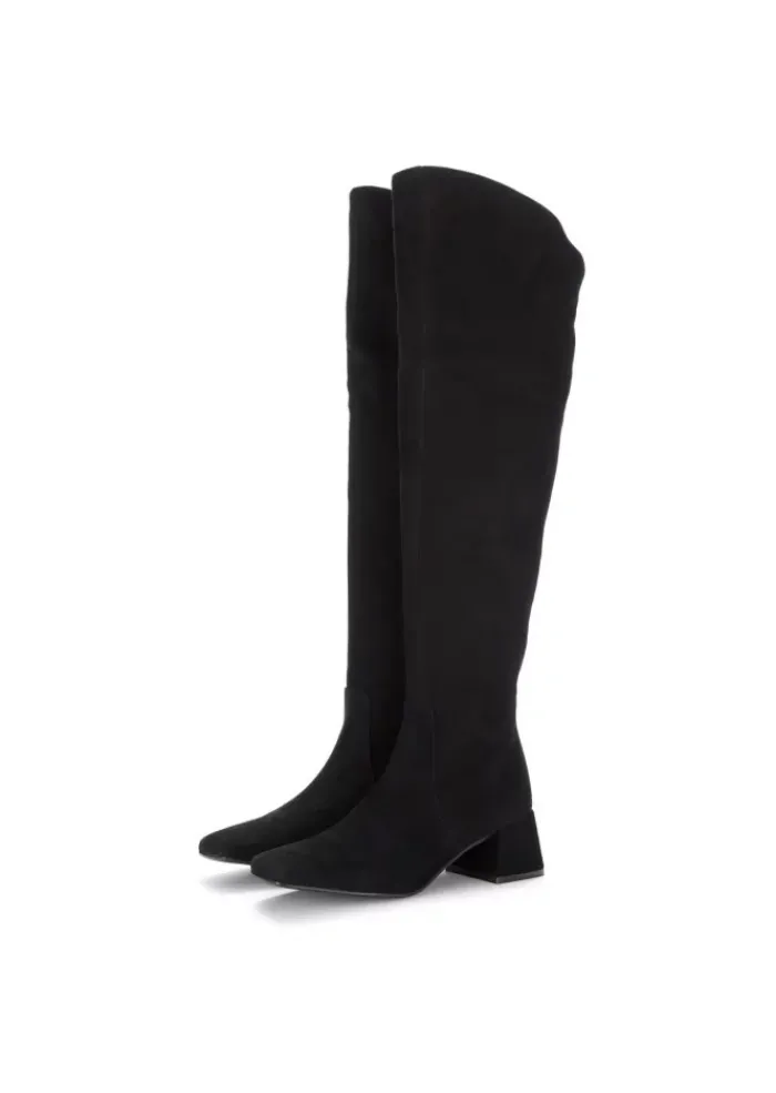 MA+DE 94 | HOHE STIEFEL WILDLEDER SCHWARZ Online