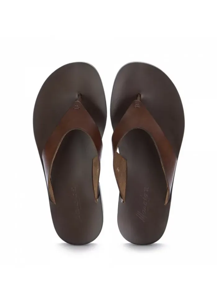 MANOVIA 52 | THONGSANDALEN 8884 BRAUN LEDER Outlet