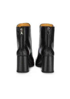 MARA BINI | STIEFELETTEN MIT ABSATZ ALMA LEDER SCHWARZ Sale