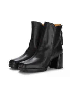 MARA BINI | STIEFELETTEN MIT ABSATZ ALMA LEDER SCHWARZ Sale