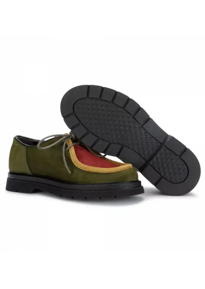 MAZE | CREEPER SCHUHE WILDLEDER UND CAVALLINO GRÜN ROT Online