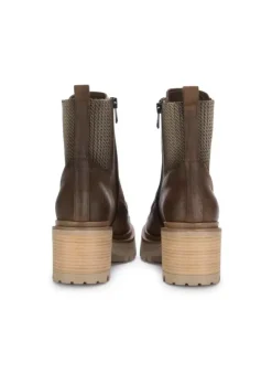 MJUS | ABSATZ SCHNÜRSTIEFELETTEN WILDLEDER BRAUN Fashion