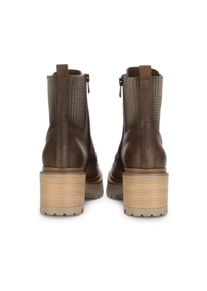 MJUS | ABSATZ SCHNÜRSTIEFELETTEN WILDLEDER BRAUN Fashion