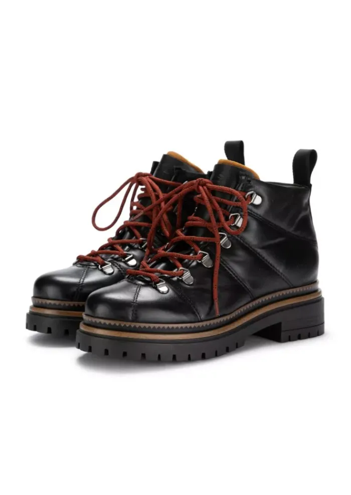 MJUS | GEPOLSTERTE STIEFELETTEN LEDER SCHWARZ Best