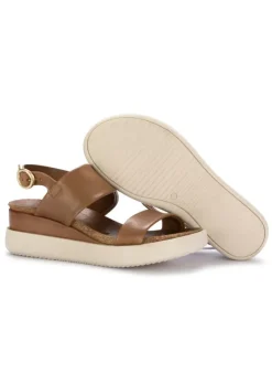 MJUS | PLATFORM SANDALEN LEDER BRAUN Hot