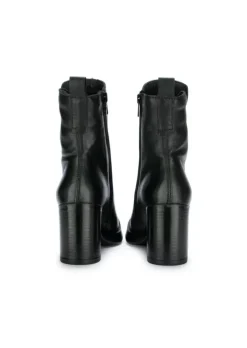 MJUS | STIEFELETTEN MIT ABSATZ LEDER DUNKELGRÜN Outlet