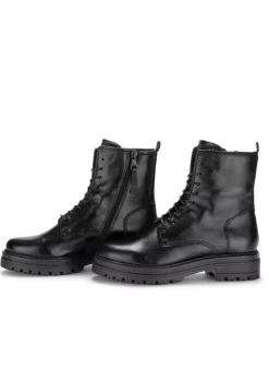 MJUS | STIEFELETTEN STRASS LEDER SCHWARZ New