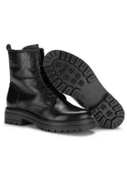 MJUS | STIEFELETTEN STRASS LEDER SCHWARZ New