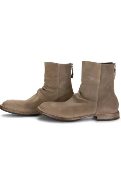 MOMA | STIEFELETTEN WILDLEDER ZIP BEIGE Outlet