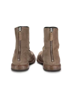 MOMA | STIEFELETTEN WILDLEDER ZIP BEIGE Outlet