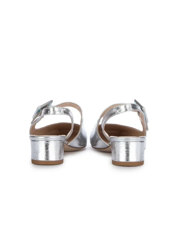 NAPOLEONI | SLINBACK SANDALEN ABSATZ CRACK SILBER Fashion