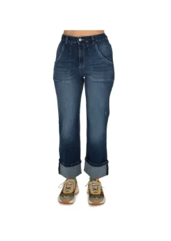 NOUMENO CONCEPT | JEANS UMGESCHLAGENEM SAUM BLAU New