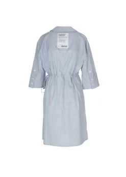 NOUMENO CONCEPT | KLEID WICKELVERSCHLUSS HELLBLAU WEISS Hot