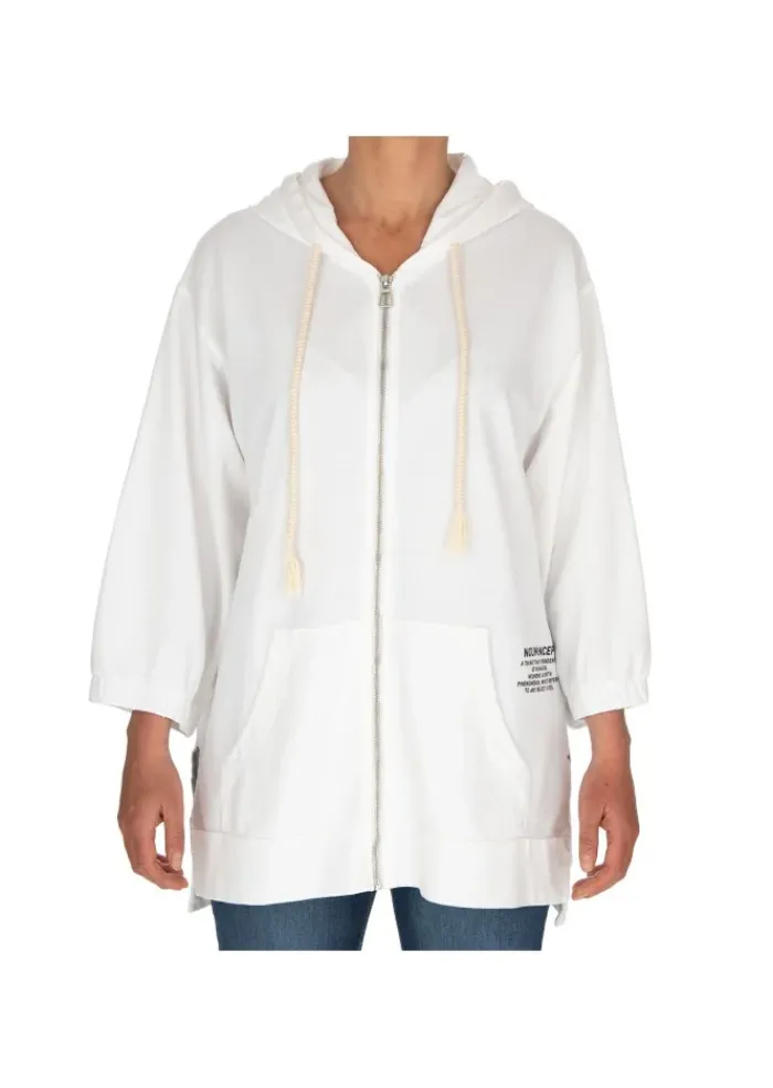 NOUMENO CONCEPT | SWEATSHIRT OVERSIZE KAPUZE WEIß Best