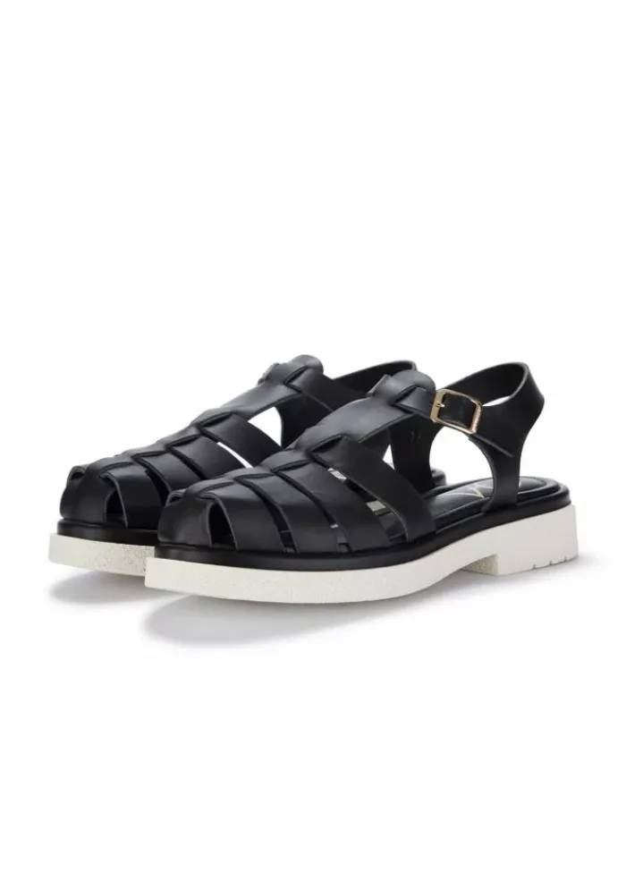 OA NON-FASHION | SANDALEN CAGED DESIGN CALF SCHWARZ Clearance