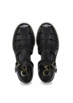 OA NON-FASHION | SANDALEN CAGED DESIGN CALF SCHWARZ Clearance