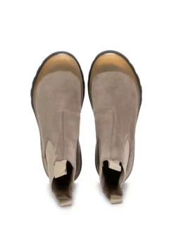 PANCHIC | CHELSEA STIEFELETTEN WILDLEDER TAUPE GRAU Clearance
