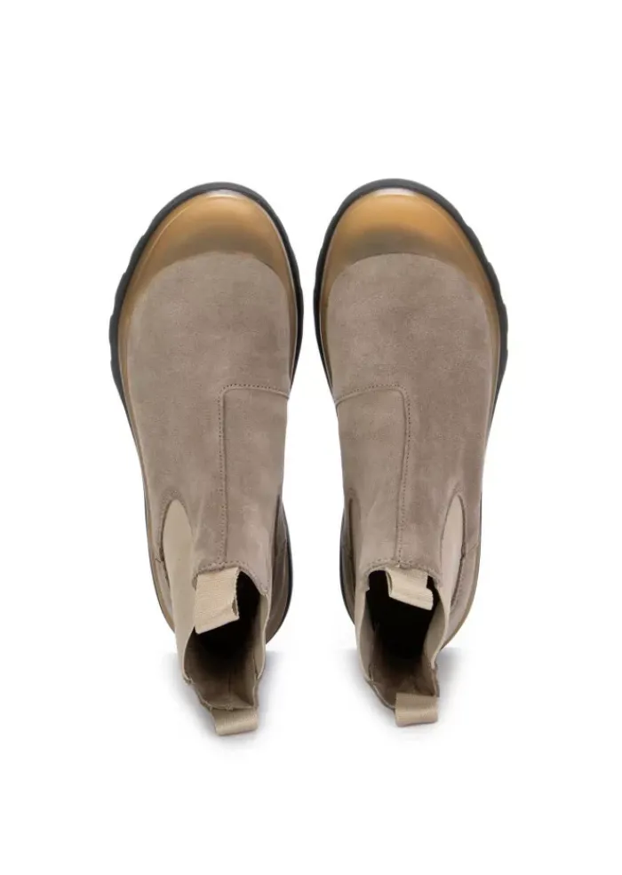 PANCHIC | CHELSEA STIEFELETTEN WILDLEDER TAUPE GRAU Clearance