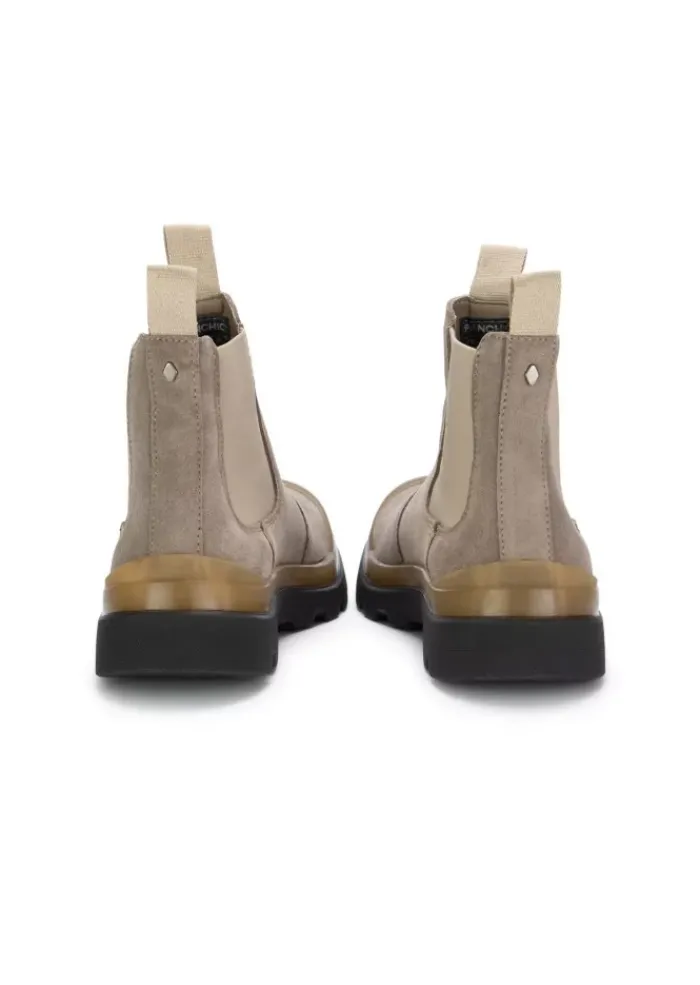 PANCHIC | CHELSEA STIEFELETTEN WILDLEDER TAUPE GRAU Clearance